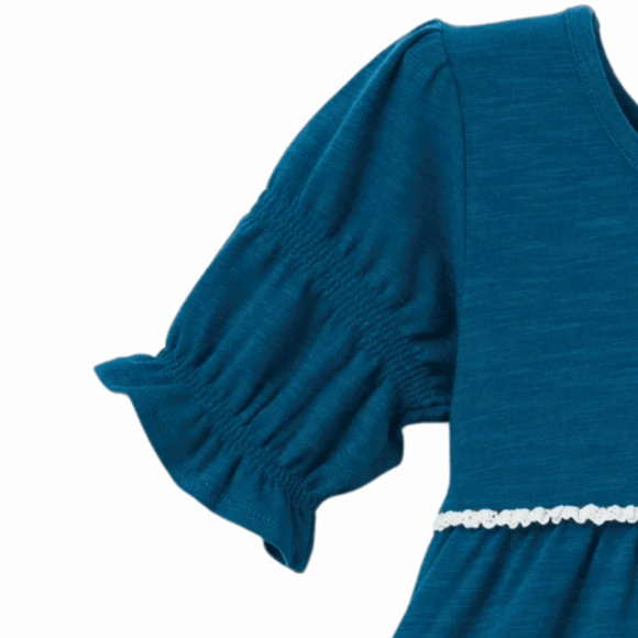 Matilda Jane A Dream Come Blue Knit Puff Sleeve Peasant Tunic size 2T - Picture 5 of 5